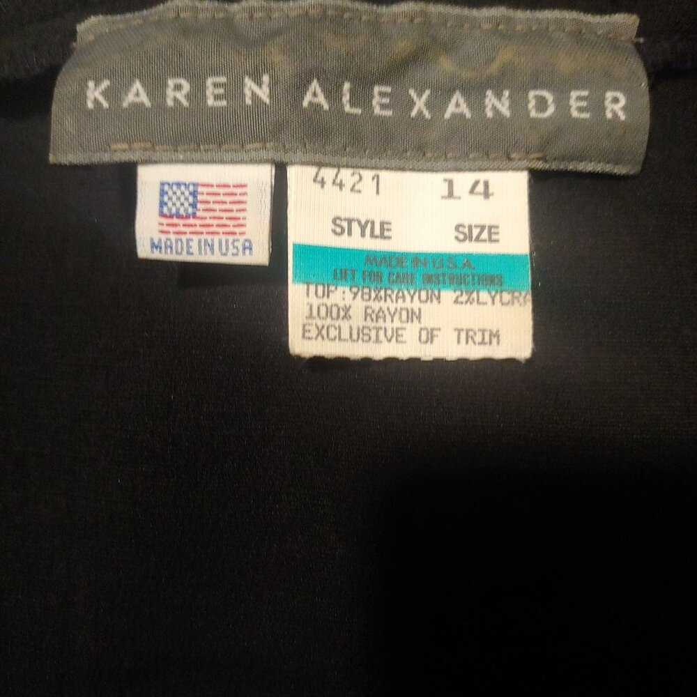 Karen Alexander Vintage L-Sleeve Drop Waist Cottage Core Floral Maxi Dress 14 - Picture 9 of 9